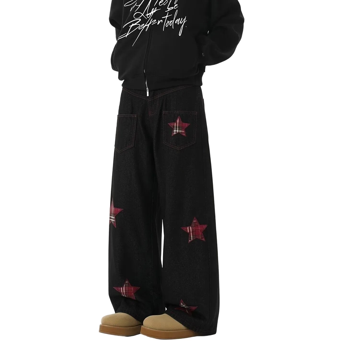 Star Applique Reversible Design Denim