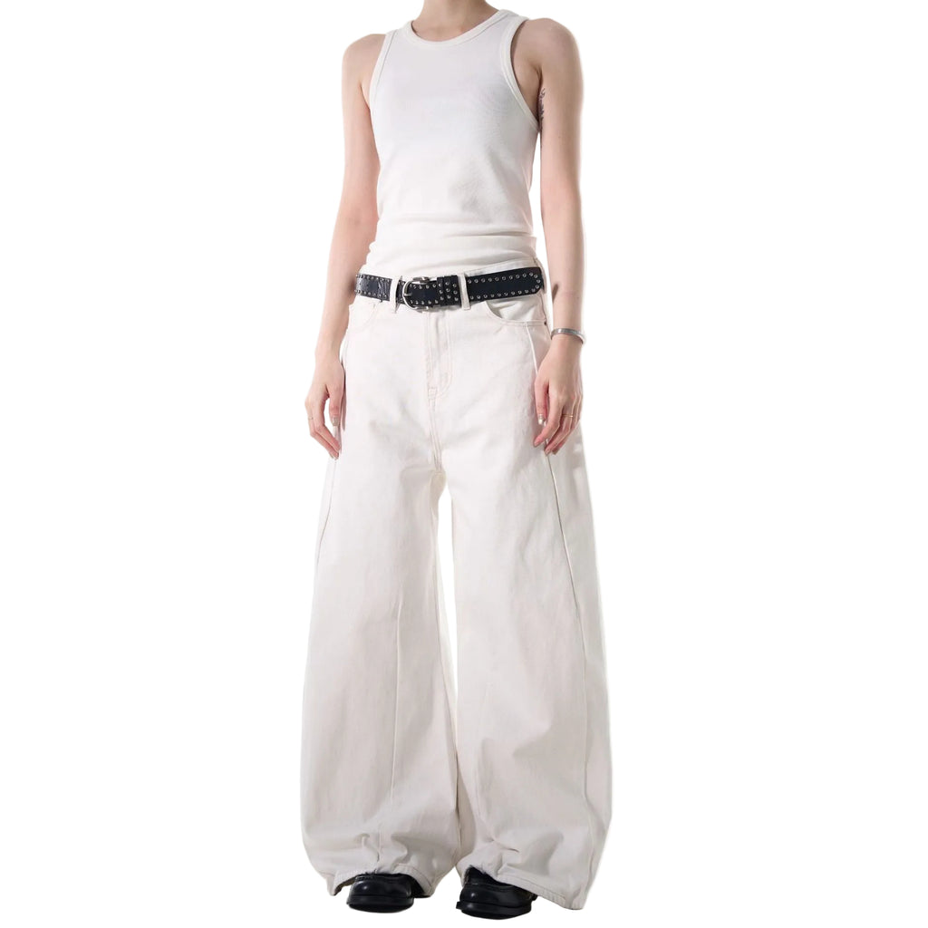 Minimalist patchwork design jeans