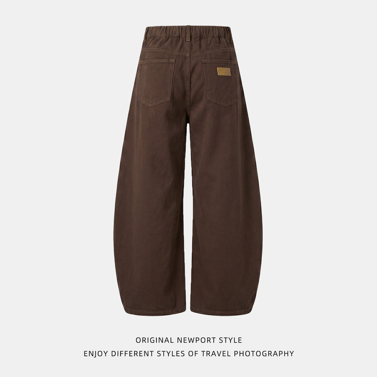 Twill texture cut casual pants