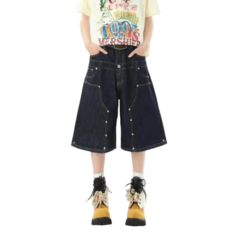 Retro Seven Casual Denim Pants