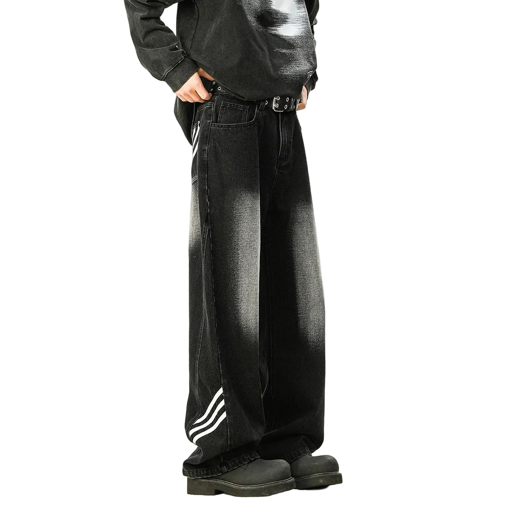 Loose washed old pants