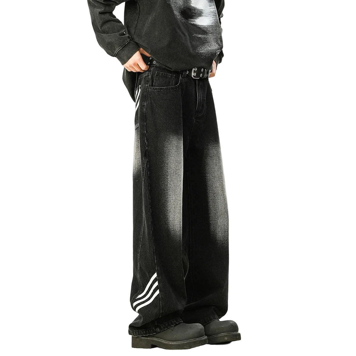 Loose washed old pants
