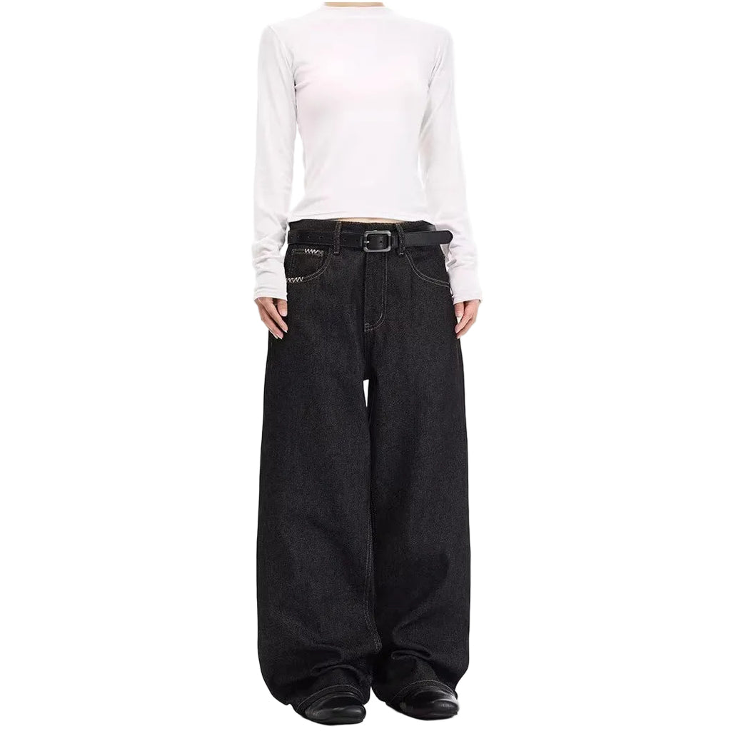 Straight Cut Denim Pants