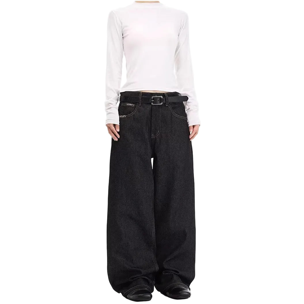 Straight Cut Denim Pants
