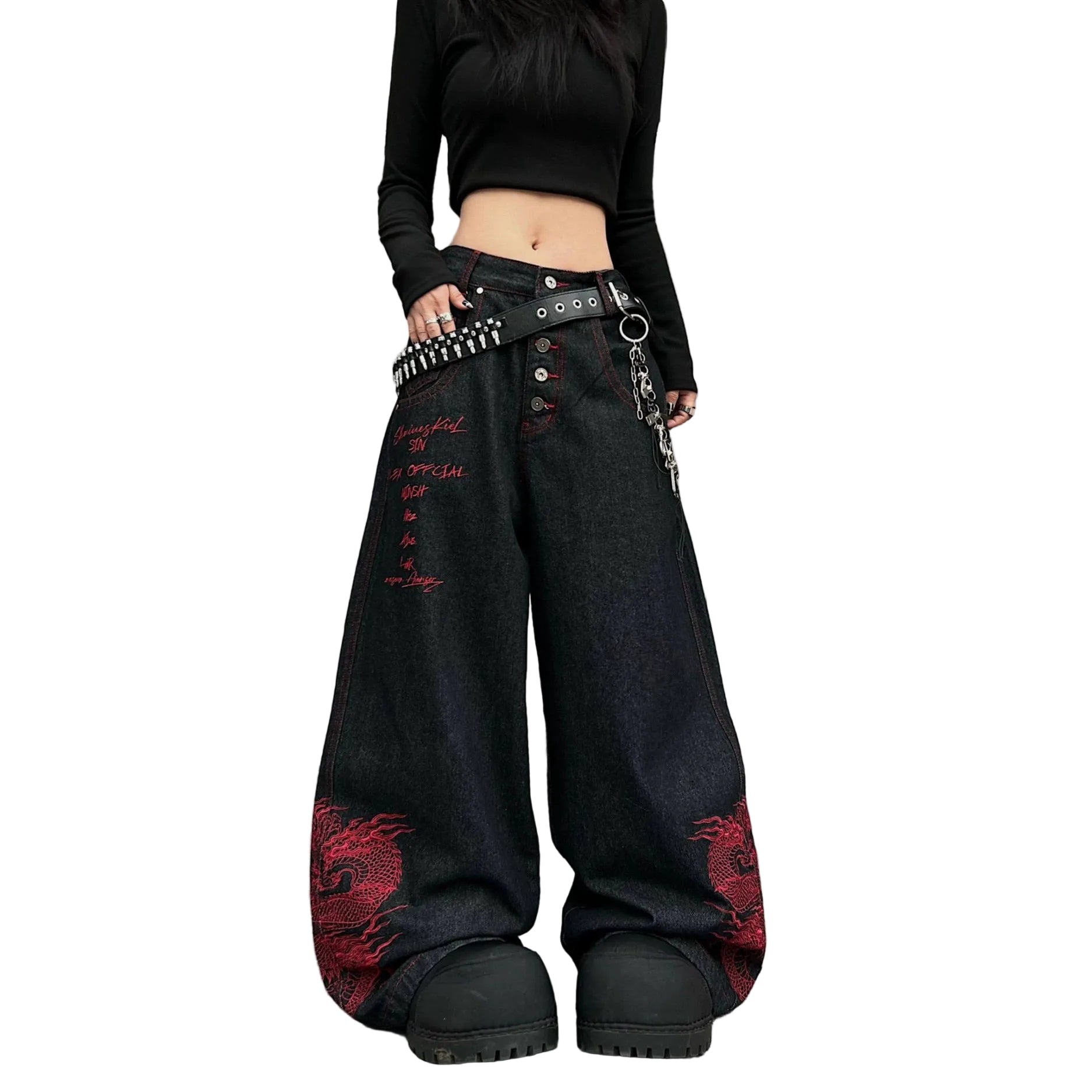 Heavyweight Embroidered Jeans