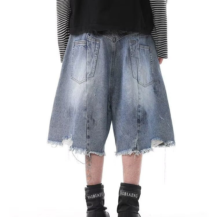 Wash Denim Capri Pants
