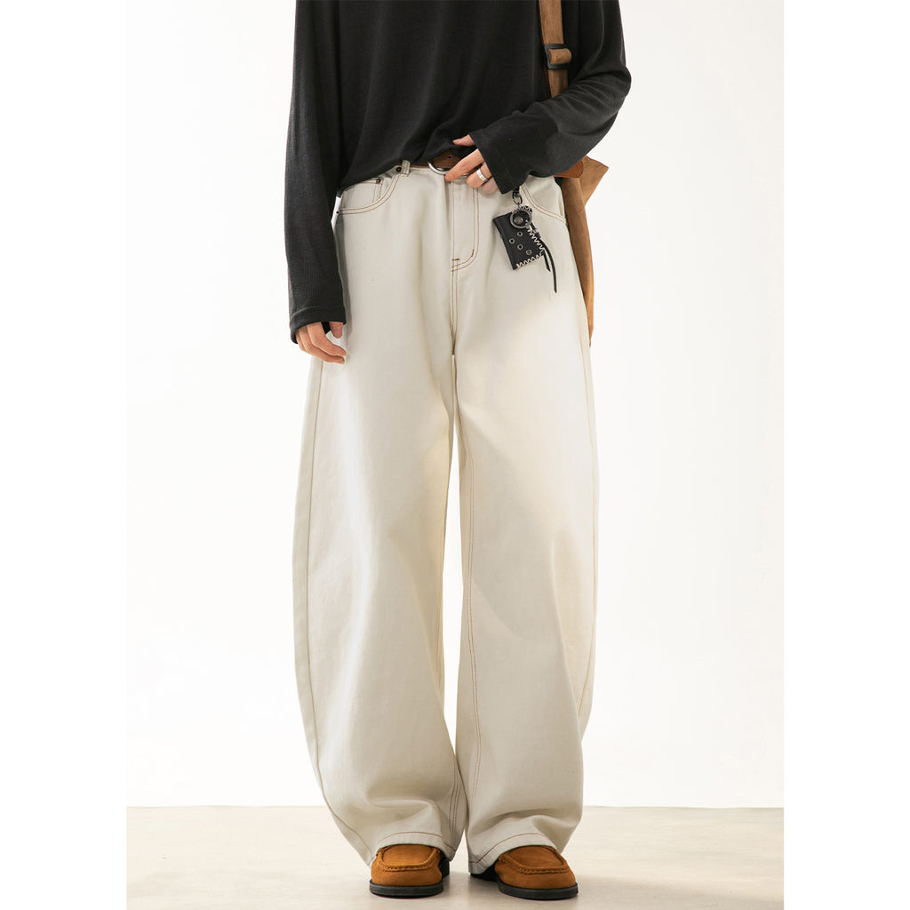 Twill texture cut casual pants