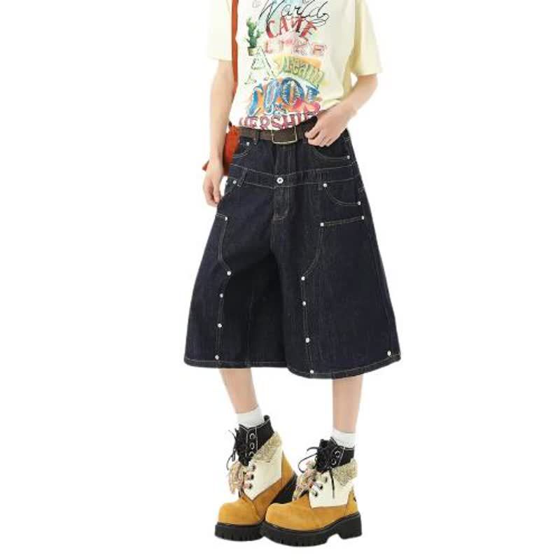 Retro Seven Casual Denim Pants