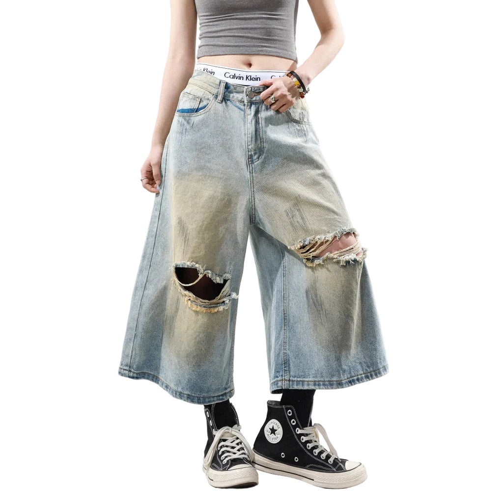 Hiphop washed design pants