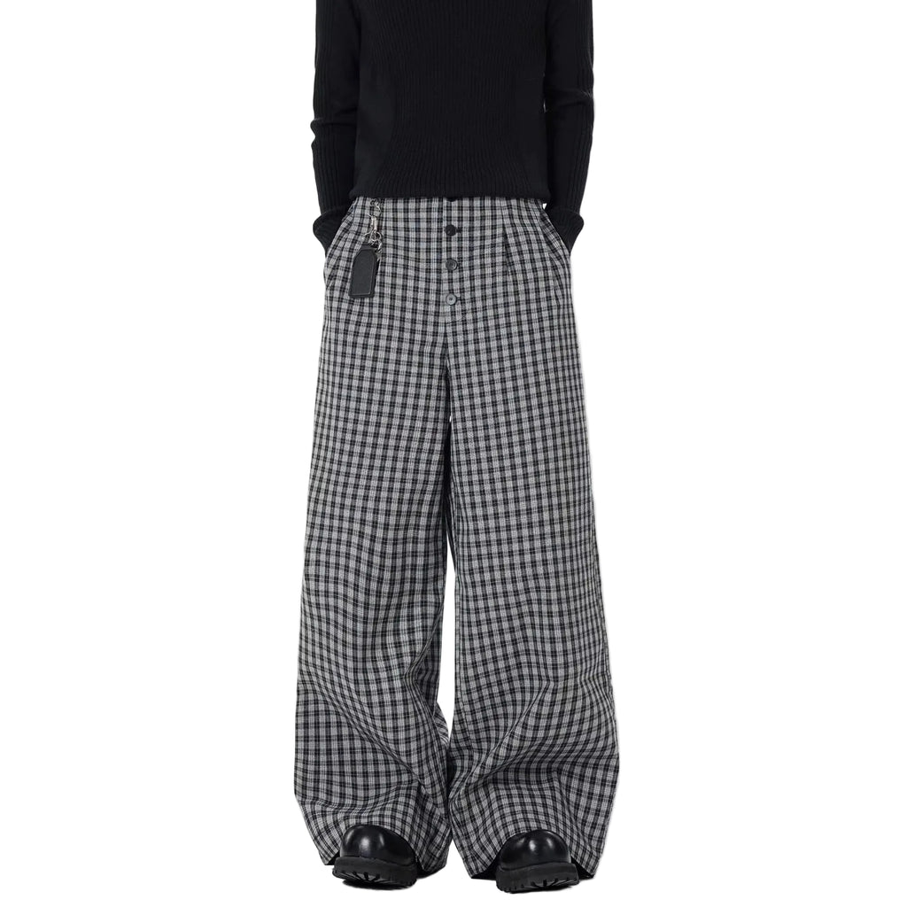 Casual Plaid  Pants