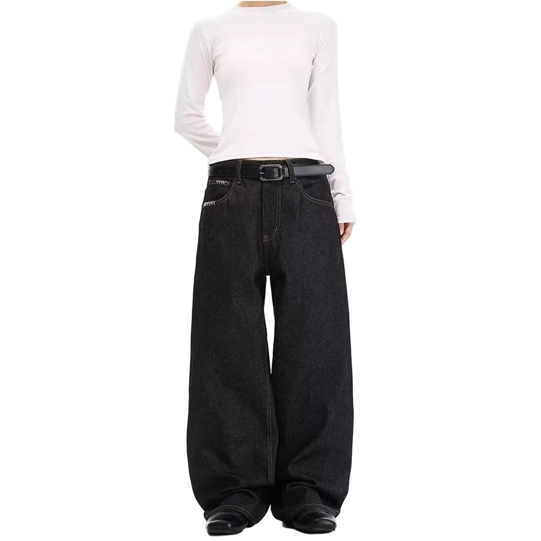 Straight Cut Denim Pants