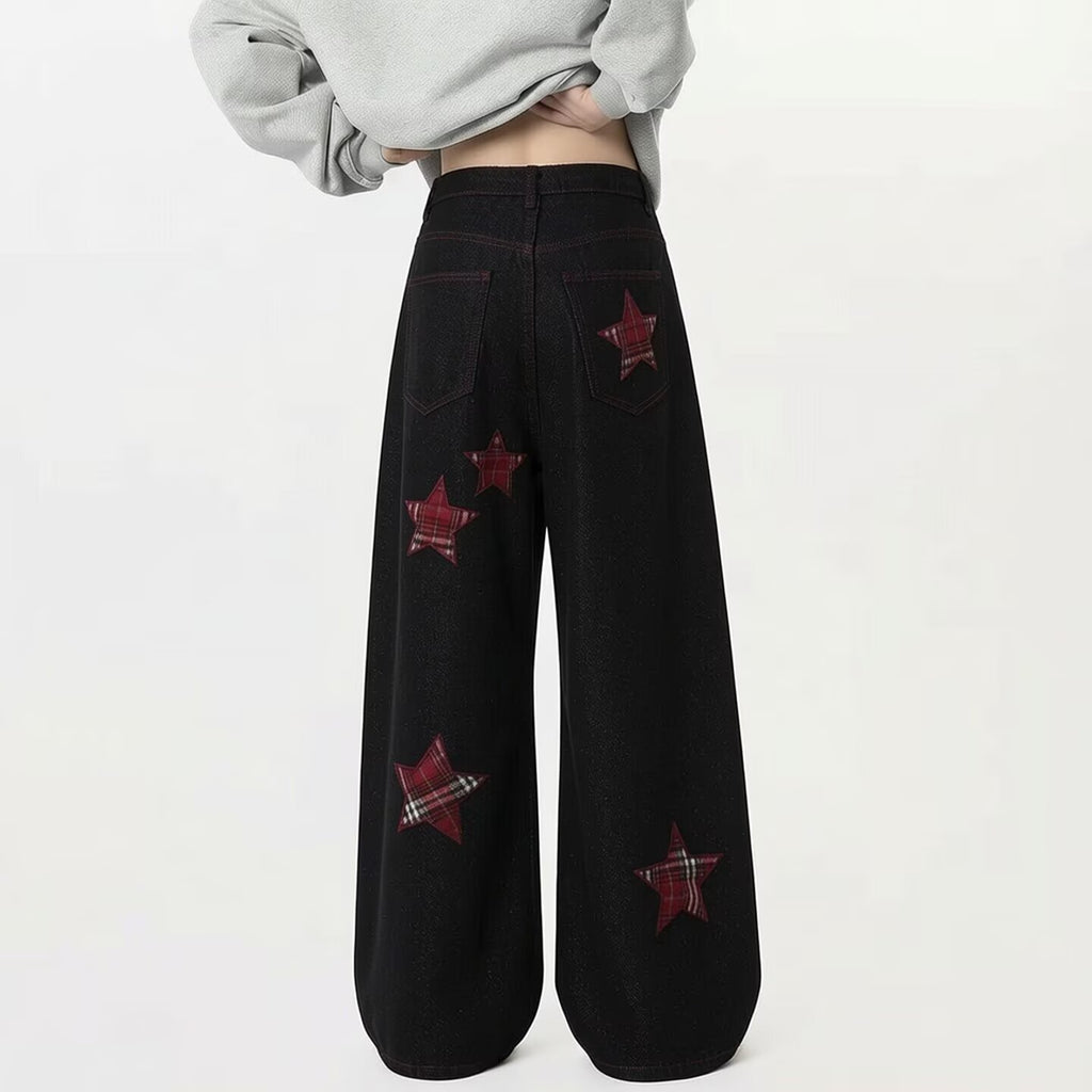 Star Applique Reversible Design Denim