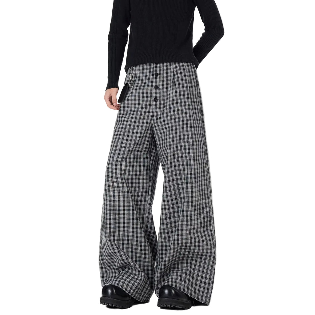 Casual Plaid  Pants
