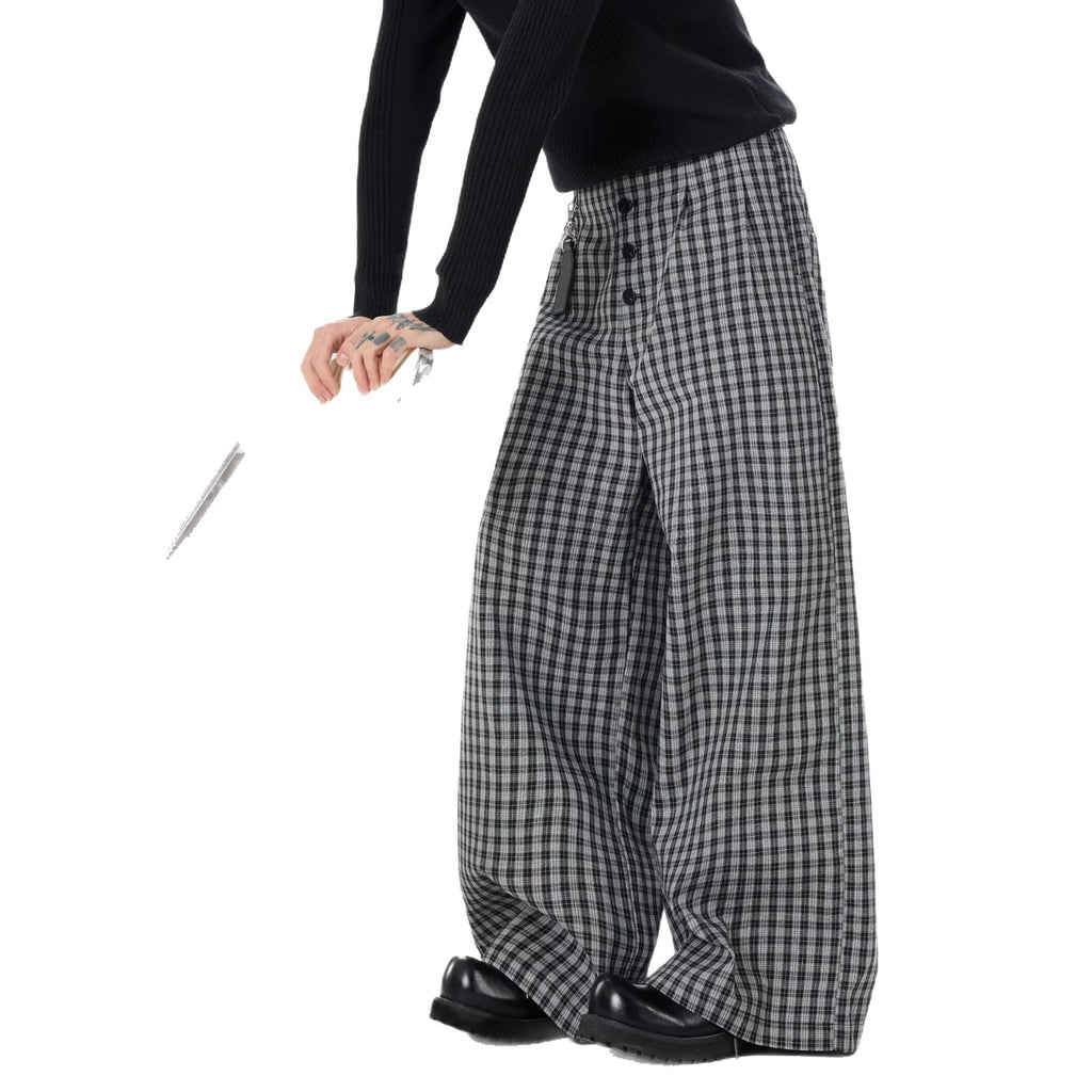 Casual Plaid  Pants