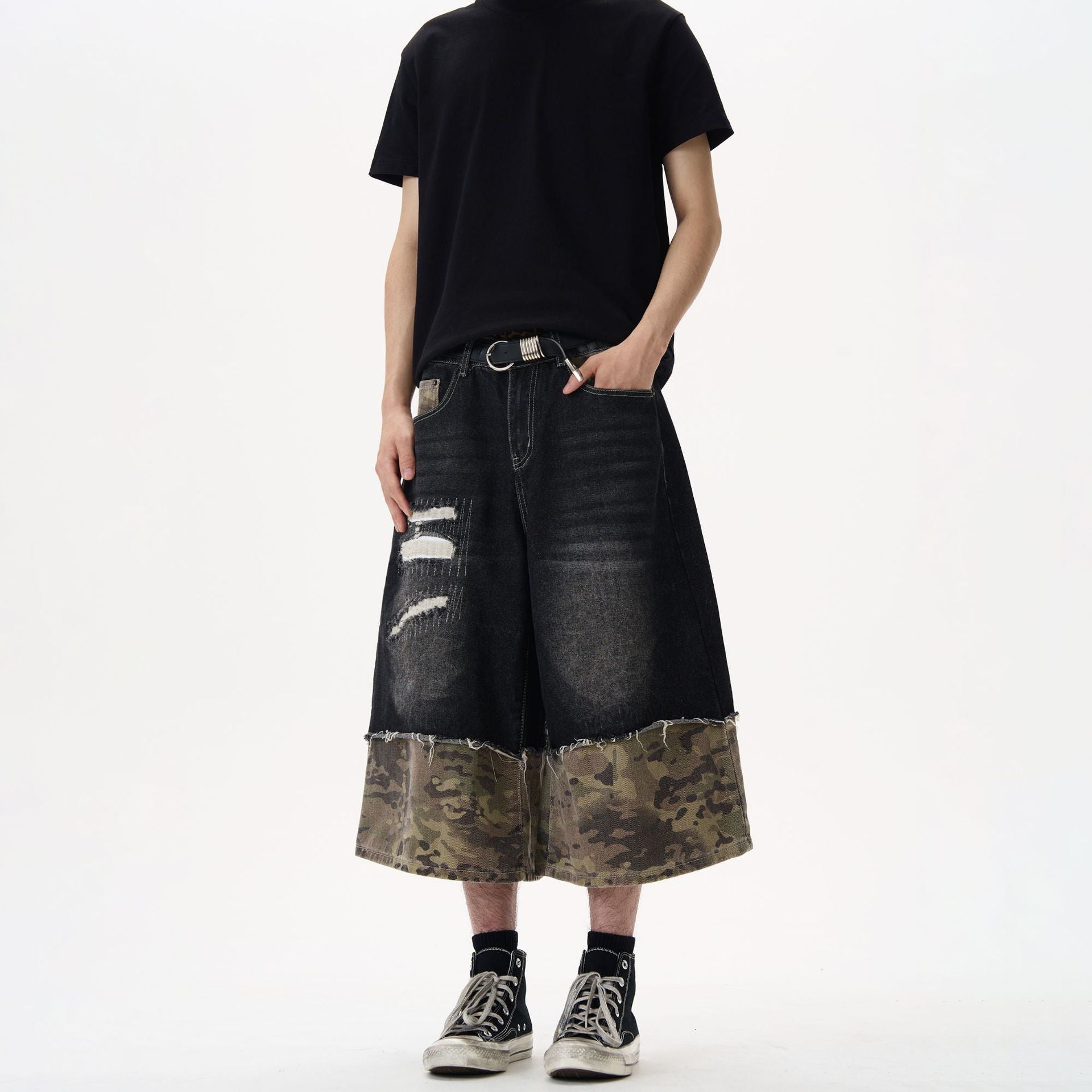 Black denim pants