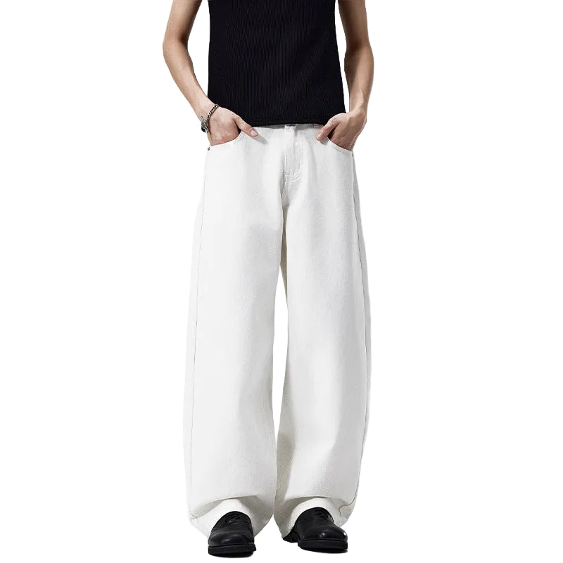 Loose wide leg denim pants