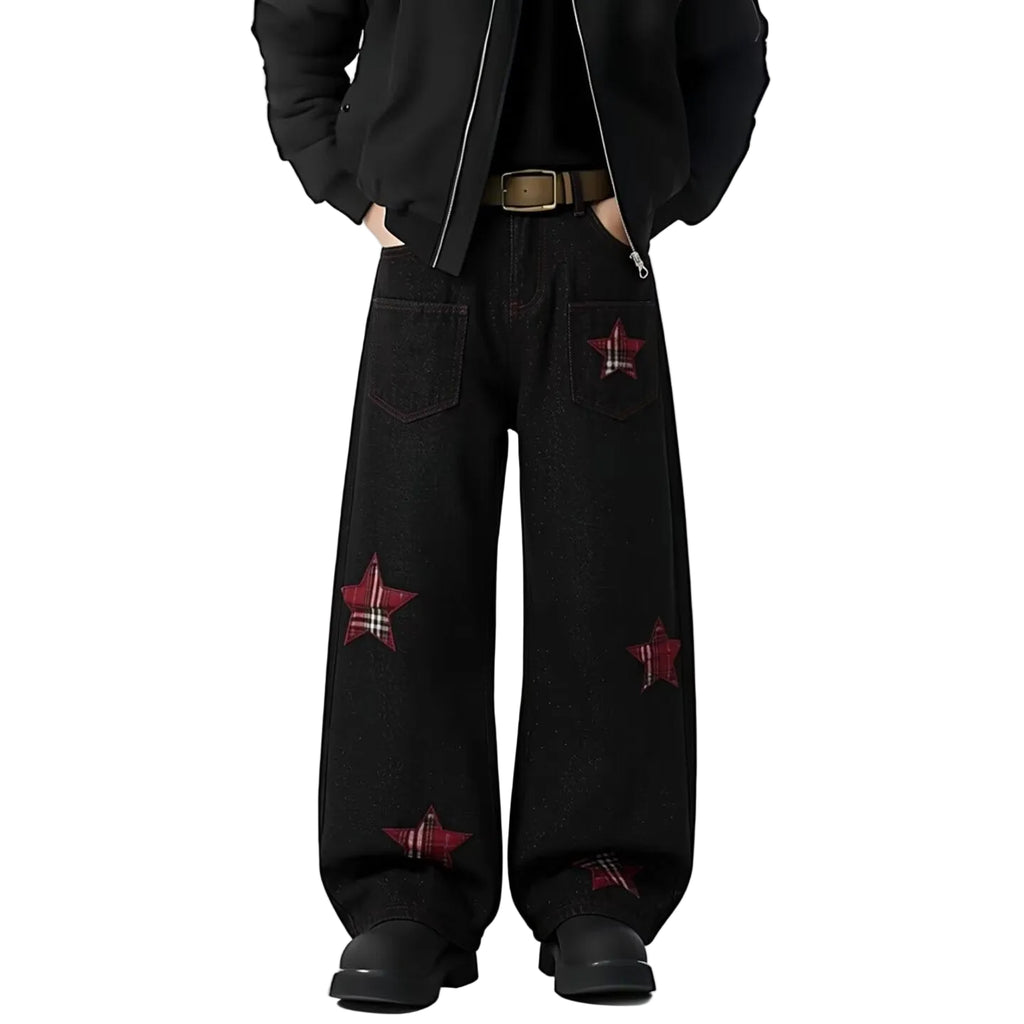 Star Applique Reversible Design Denim