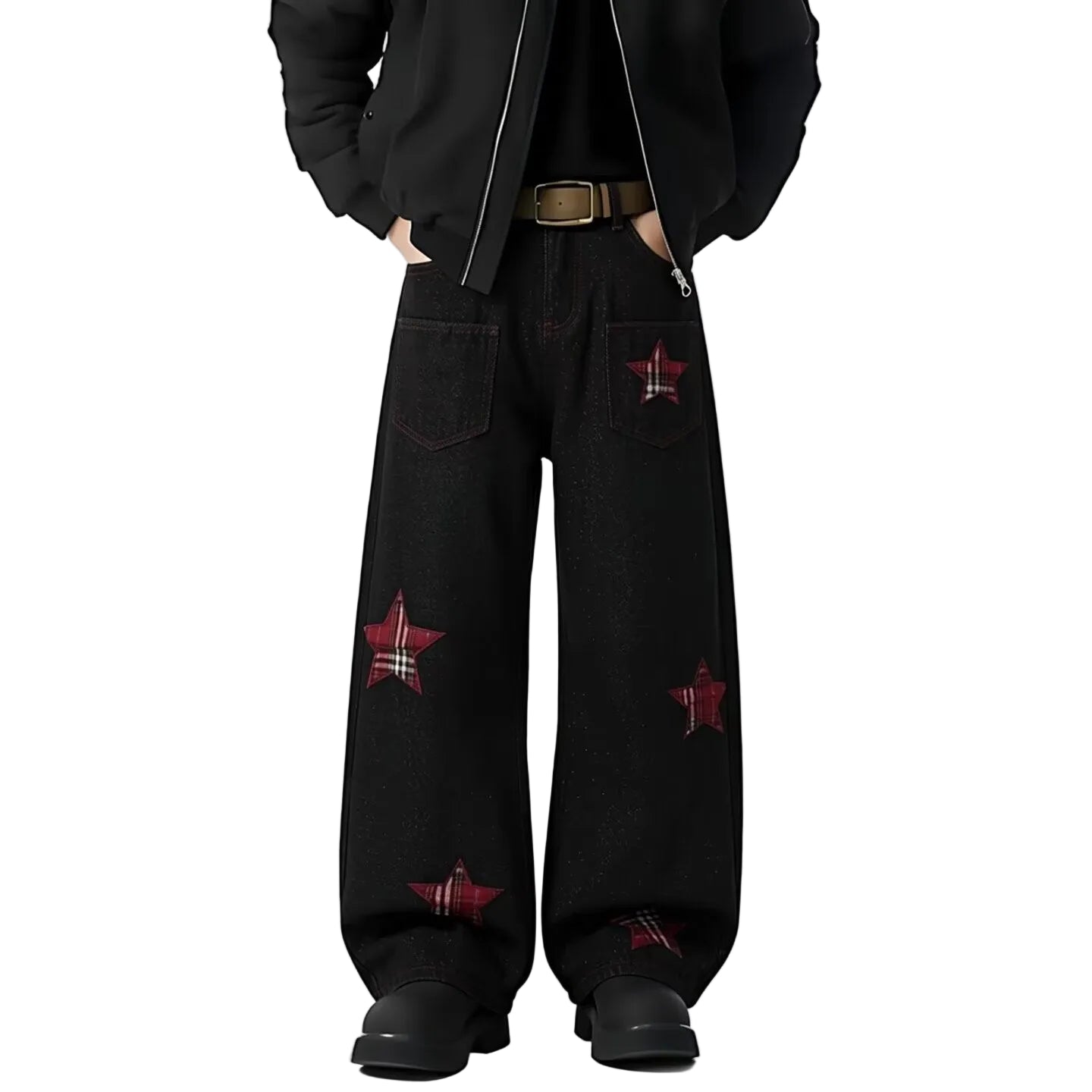 Star Applique Reversible Design Denim