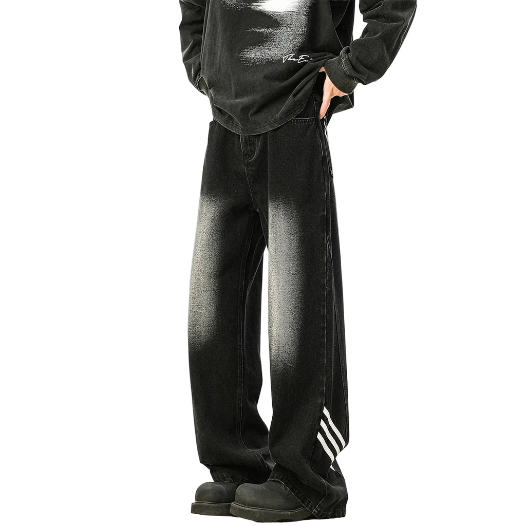 Loose washed old pants