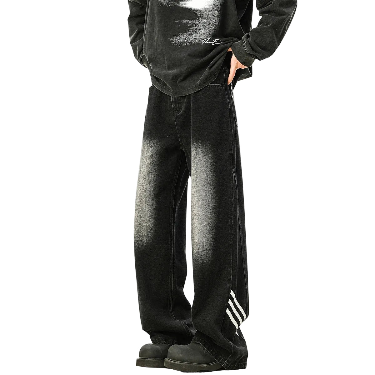 Loose washed old pants