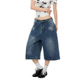 Retro Denim Capri Pants
