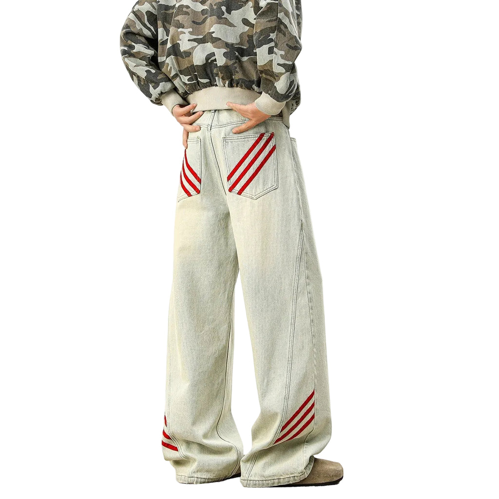 Loose washed old pants