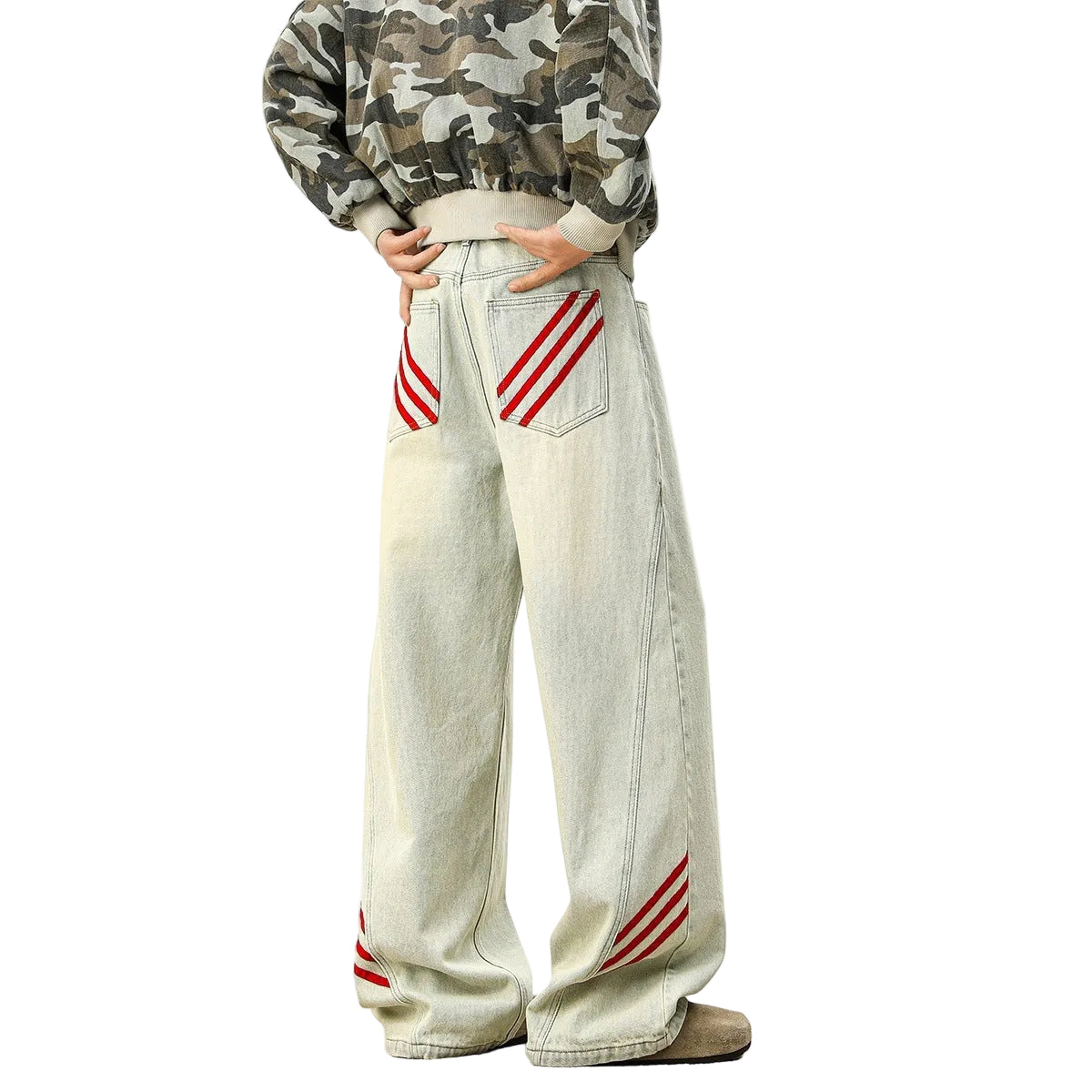 Loose washed old pants