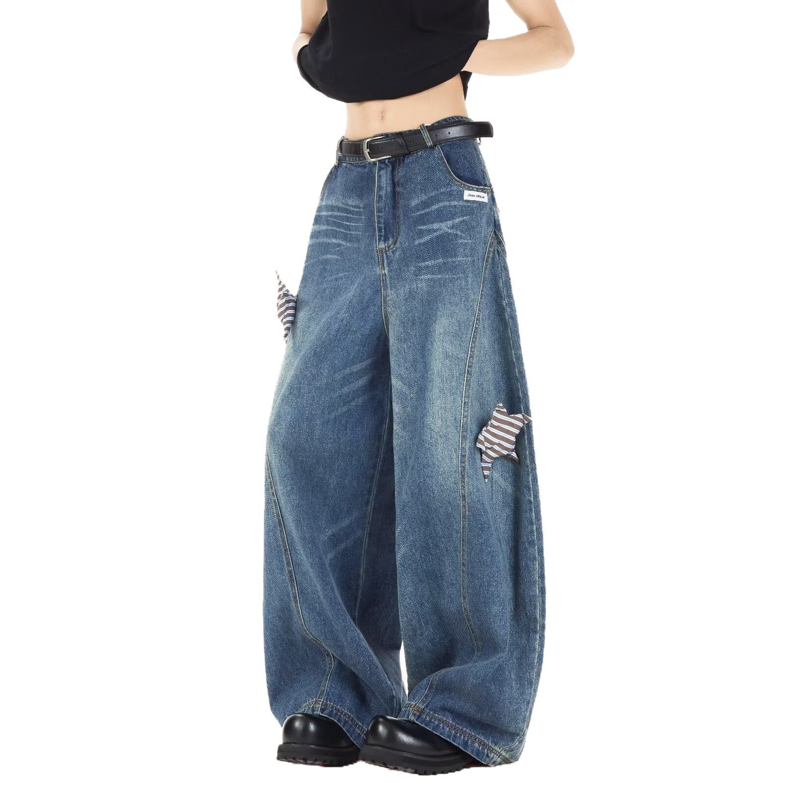 Star knife denim  pants