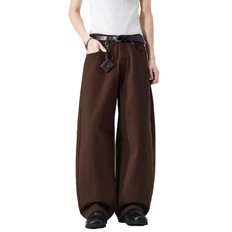 Loose wide leg denim pants