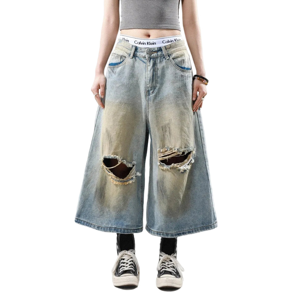 Hiphop washed design pants