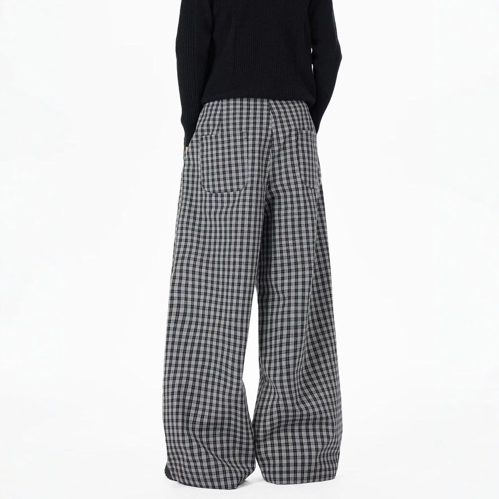 Casual Plaid  Pants