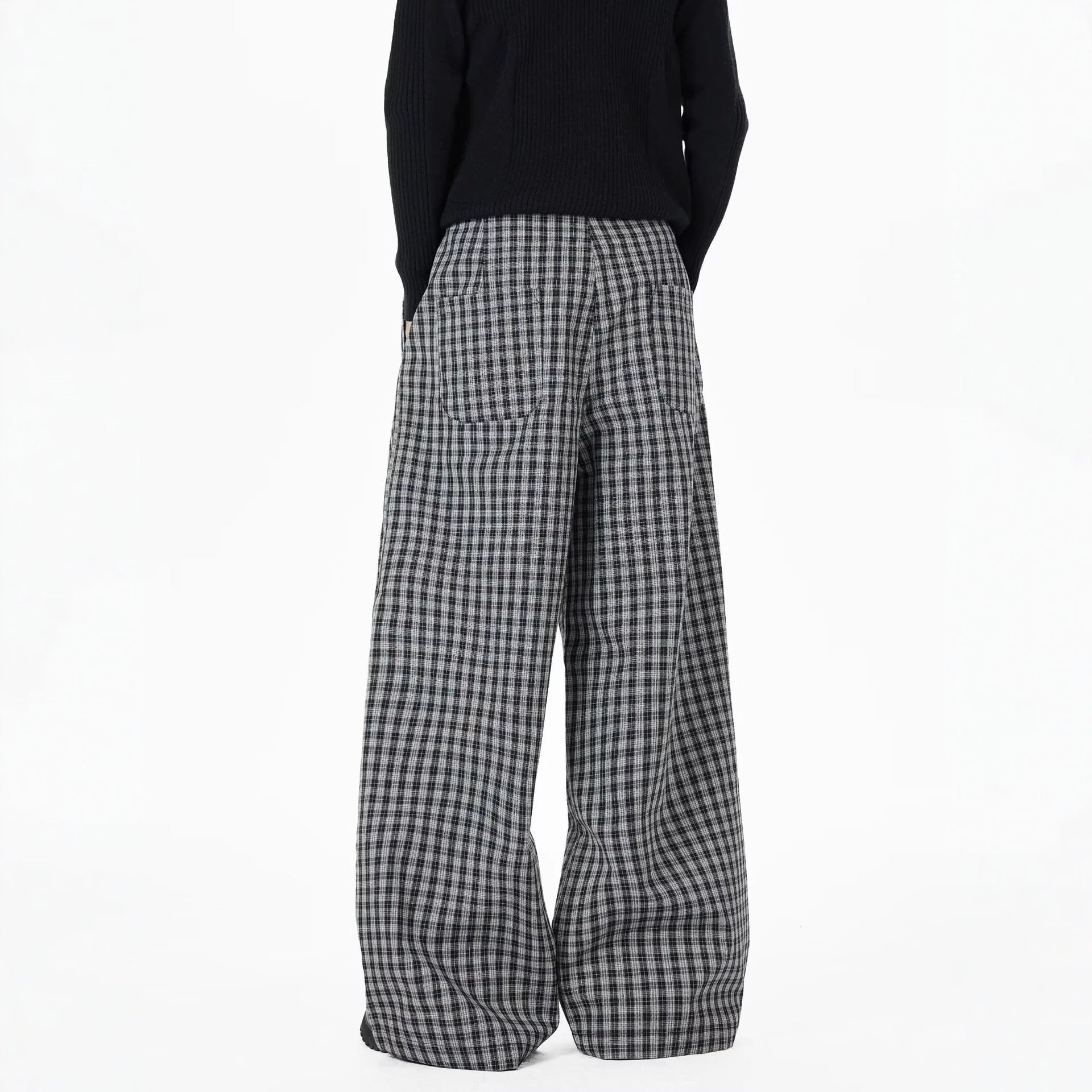 Casual Plaid  Pants