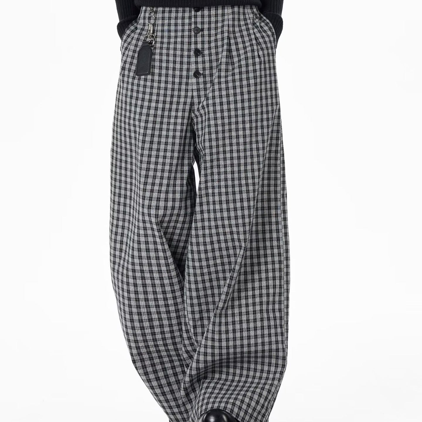 Casual Plaid  Pants