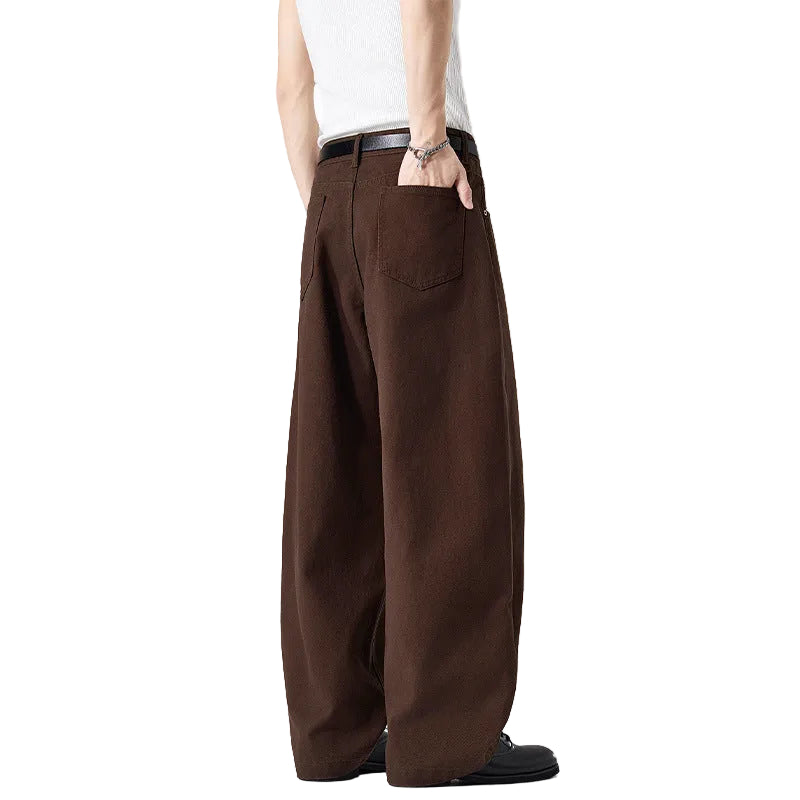 Loose wide leg denim pants