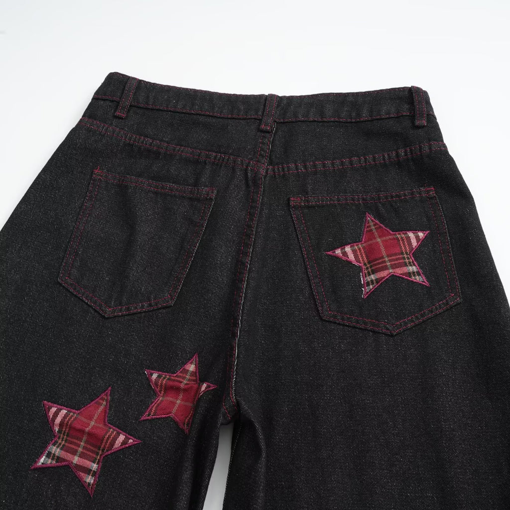 Star Applique Reversible Design Denim