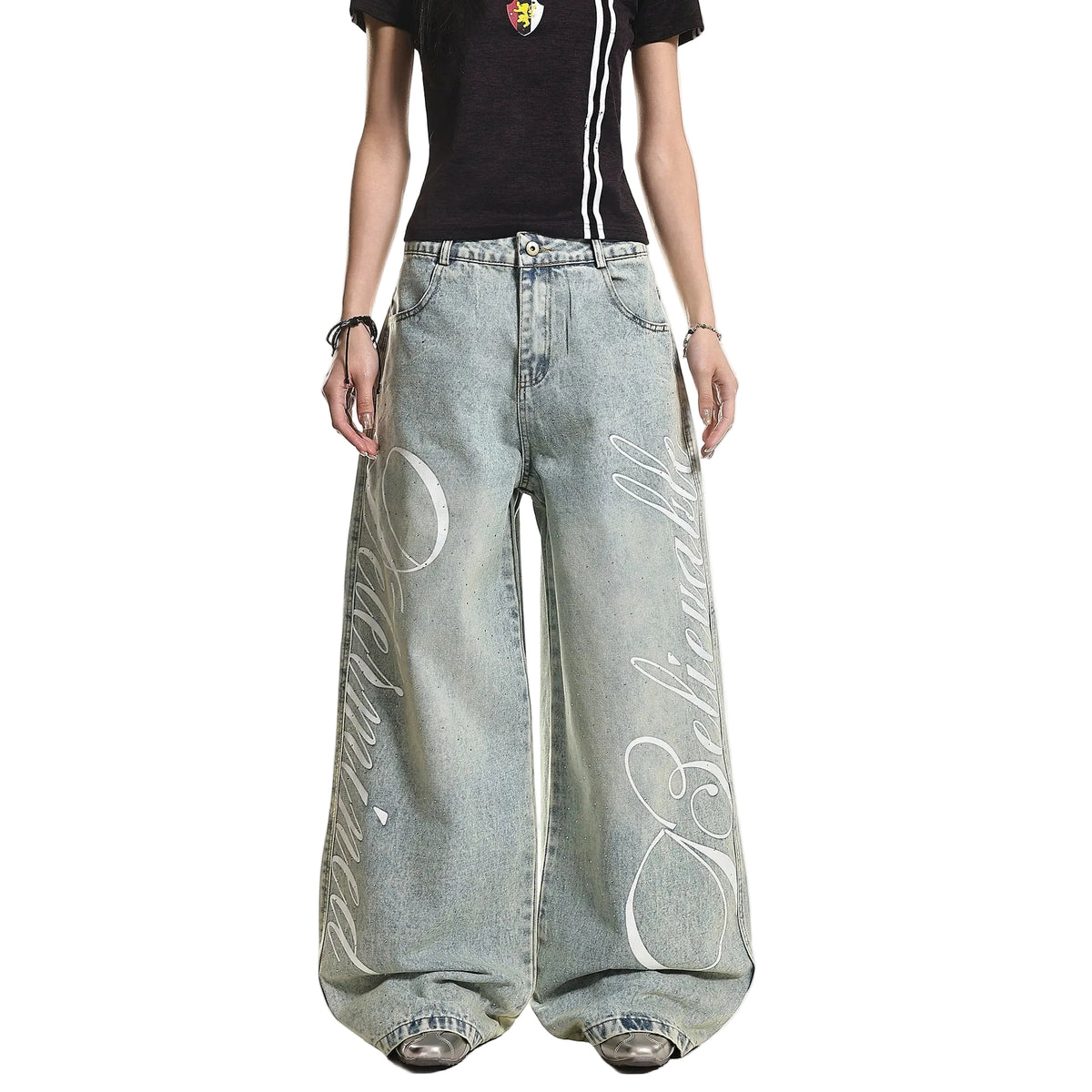 Street Style Washed Vintage Denim