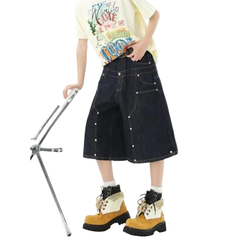Retro Seven Casual Denim Pants