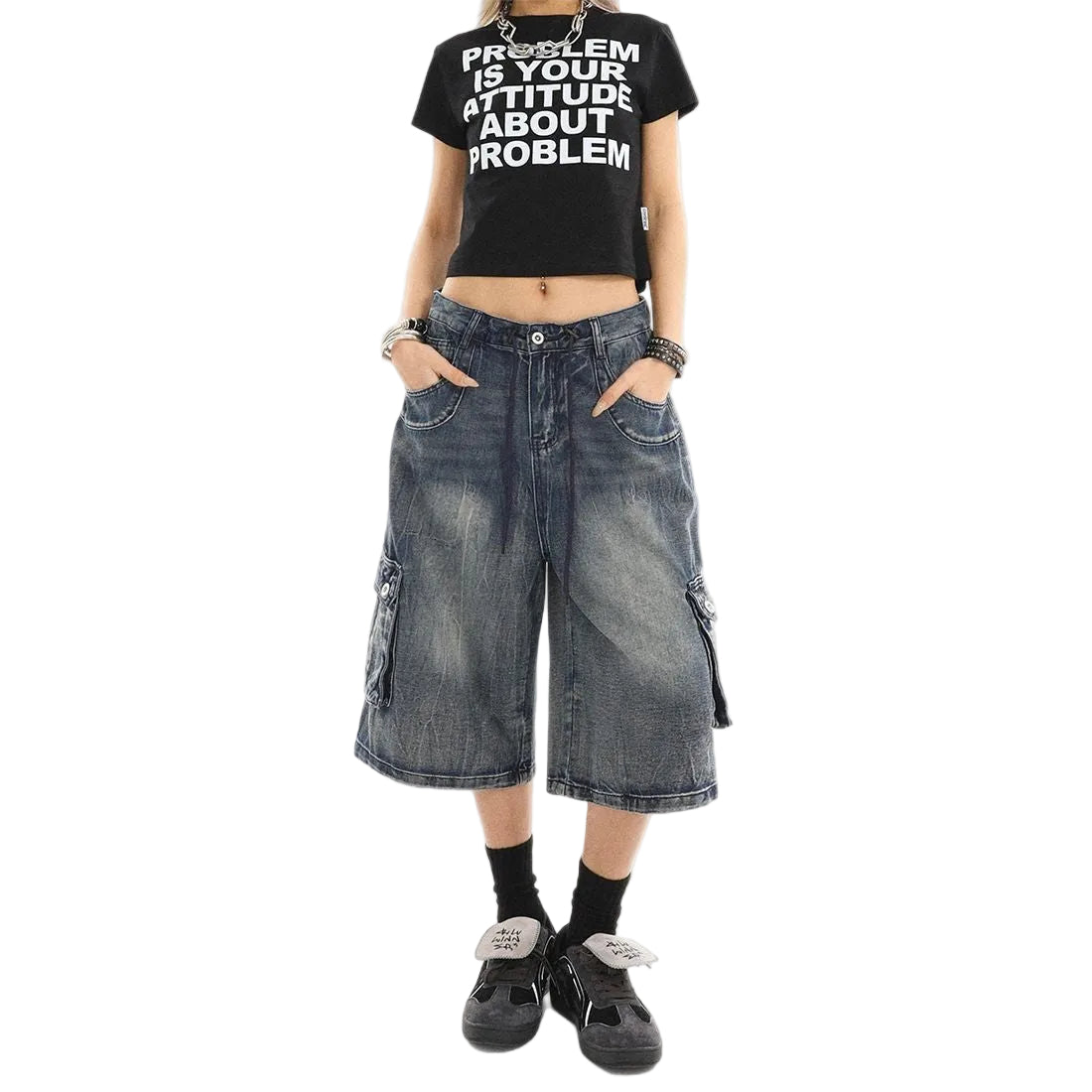 Seven-point star jeans