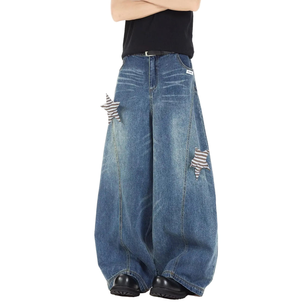 Star knife denim  pants