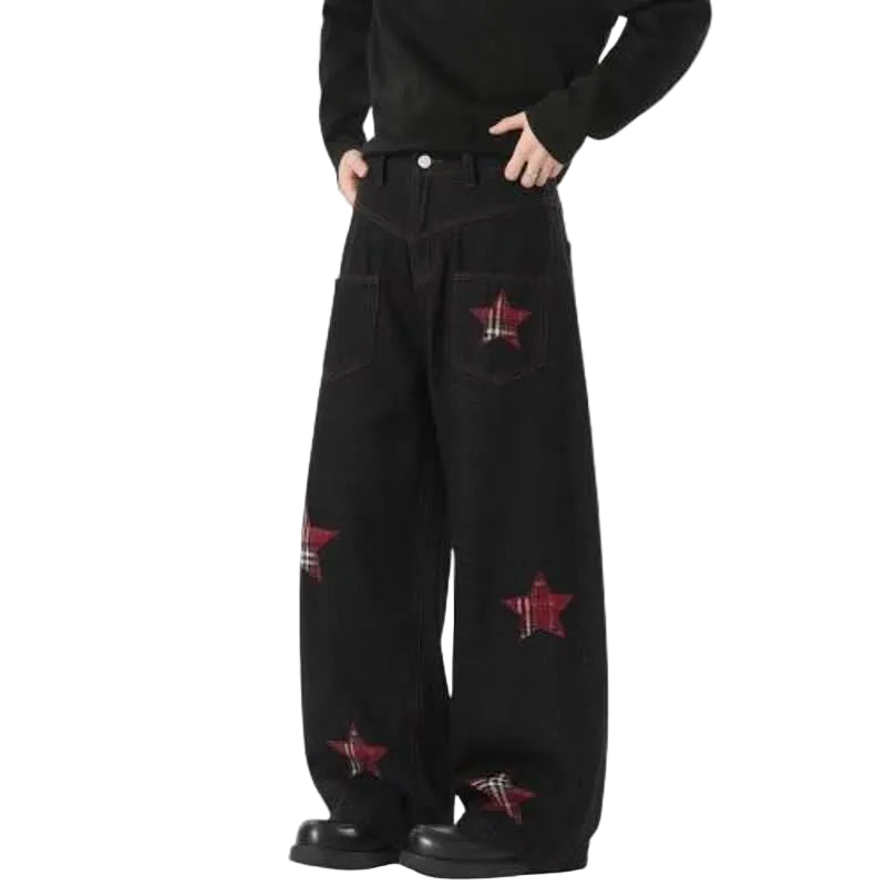 Star Applique Reversible Design Denim